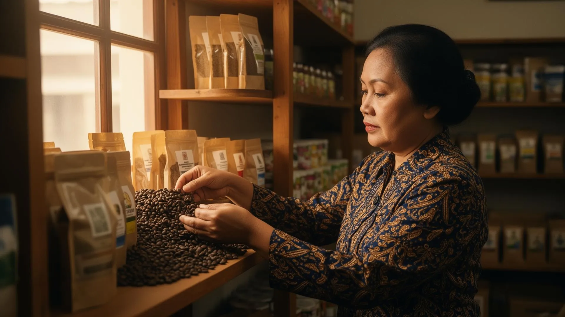 UMKM entrepreneur preparing produce for continued market access.
